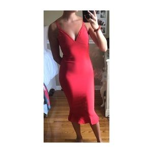 Red cocktail dress